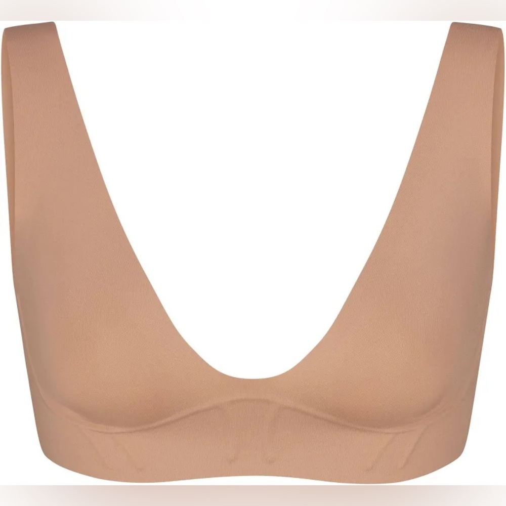 Skims Women's Bonded Corset Plunge Bralette in Sienna. XXS, NWT!